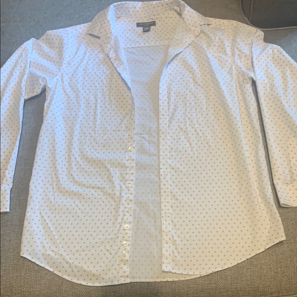 Van Heusen White Casual Button Down Shirt with Textured Design